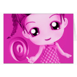 Chibi rosa födelsedagkort