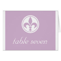 Chic Fleur De Lis Bordlägga kort, lila