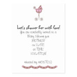 Chic inbjudan för babylagledarebaby shower vykort