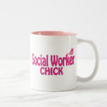 Chic mugg för gullig socialarbetare