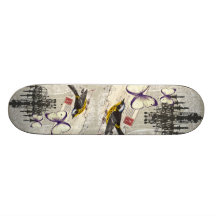 chic Paris för vintagefågelljuskrona Skate Boards