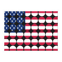 Chic polkaen för den Amerika snyggten pricker den  Canvasdukar Med Gallerikvalitet