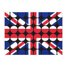 Chic polkaen för den Britannien snyggten pricker d Kanvastryck