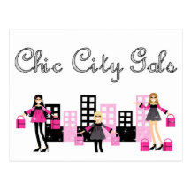 Chic stadsgal.-vykort