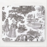 Chic Victorian Toile Mousepad för vintage Mus Mattor