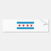 chicago flagga bildekaler