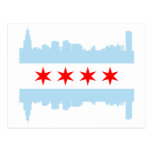 Chicago flaggahorisont vykort
