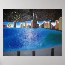 Chicago horisont print