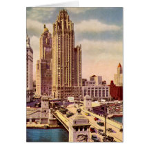 Chicago Illinois Tribunetorn Hälsningskort