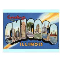 Chicago Illinois vintagevykort