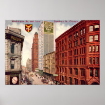 Chicago Illinois Washington gata Posters