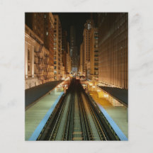 Chicago "L" station på natten Personliga Flygblad