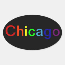 Chicago Oval Stickers