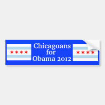 Chicagoans för Obama 2012 Bildekal