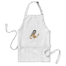Chickadee på prydde med ädelsten löv förkläde