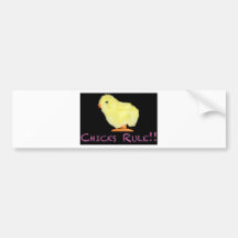 Chickar härskar sidan bildekaler