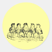 chickar runda klistermärken