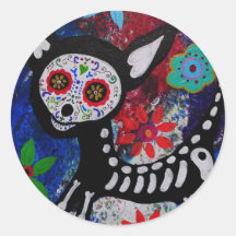 Chihuahua Diameter De los Muertos vid Prisarts Klistermärke