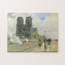 Childe Hassam-Domkyrka av det Notre Dame 1888 puss