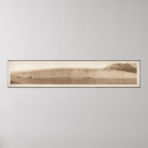 Childs glaciär, Alaska 1915 gård långt foto Print