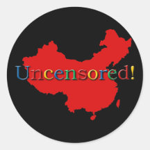 Chinainternet söker ocensurerat runda klistermärken