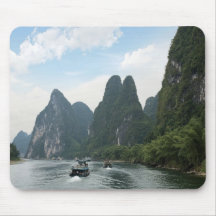 Chinan Guilin, den Li floden, floden fartyg fodrar Musmatta