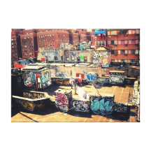 Chinatown Rooftopgrafitti Kanvastryck