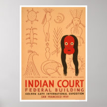 Chippewahandstil maskerar 1939 WPA Posters