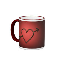 Choklad gå i flisor hjärta kaffe mugg
