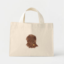 Choklad Labradoodle Xena hänger lös Tote Bag