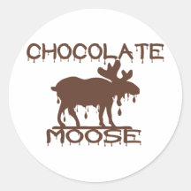 Chokladälg Rund Klistermärke