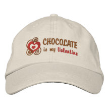Chokladälskare broderad hatt för valentin
