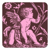 Chokladcupid med trycket för vetestjälkvintage