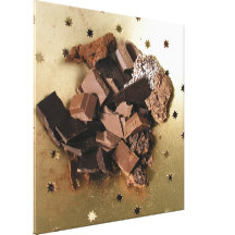 Chokladen stor bit sträckta canvas tryck