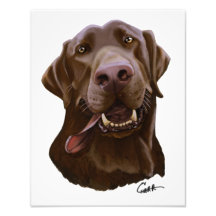 Chokladlabbkarikatyr Fotontryck