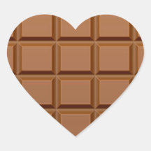 Chokladpub Hjärtklistermärken