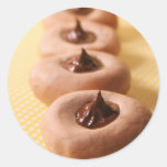 ChokladThumbprint kakor Rund Klistermärke