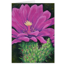 ChollaFlower-notecard Hälsnings Kort