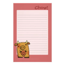 Chowhandstil vadderar brevpapper
