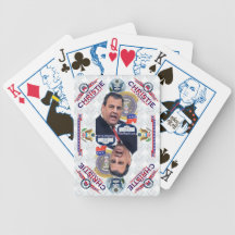 Chris Christie för presidenten som leker kort Kortlek