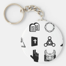 Christian religious icons keychain