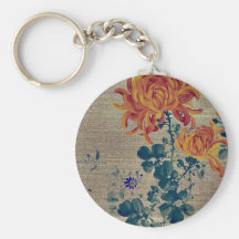 Chrysanthemum Ukiyoe Nyckel Ring