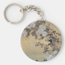 Chrysanthemums Ukiyoe Nyckel Ring