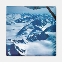 Chugach berg - antennen beskådar kylskåpmagneter