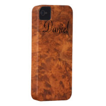 Circassian *personalize* för fall för valnötBurliP Iphone 4 Case-mate Fodral
