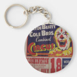 Cirkus "Clyde Beatty och ColeBros" Retro teater Nyckel Ring