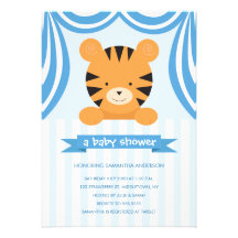 Cirkustigerbaby shower Inviation - pojke Anpassade Inbjudan