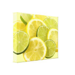 Citron- och limefruktskivor canvasdukar med gallerikvalitet