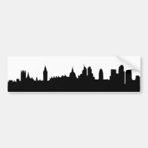 Cityscape för London horisontsilhouette Bildekaler
