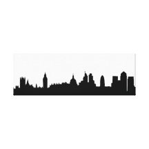 Cityscape för London horisontsilhouette Kanvastryck